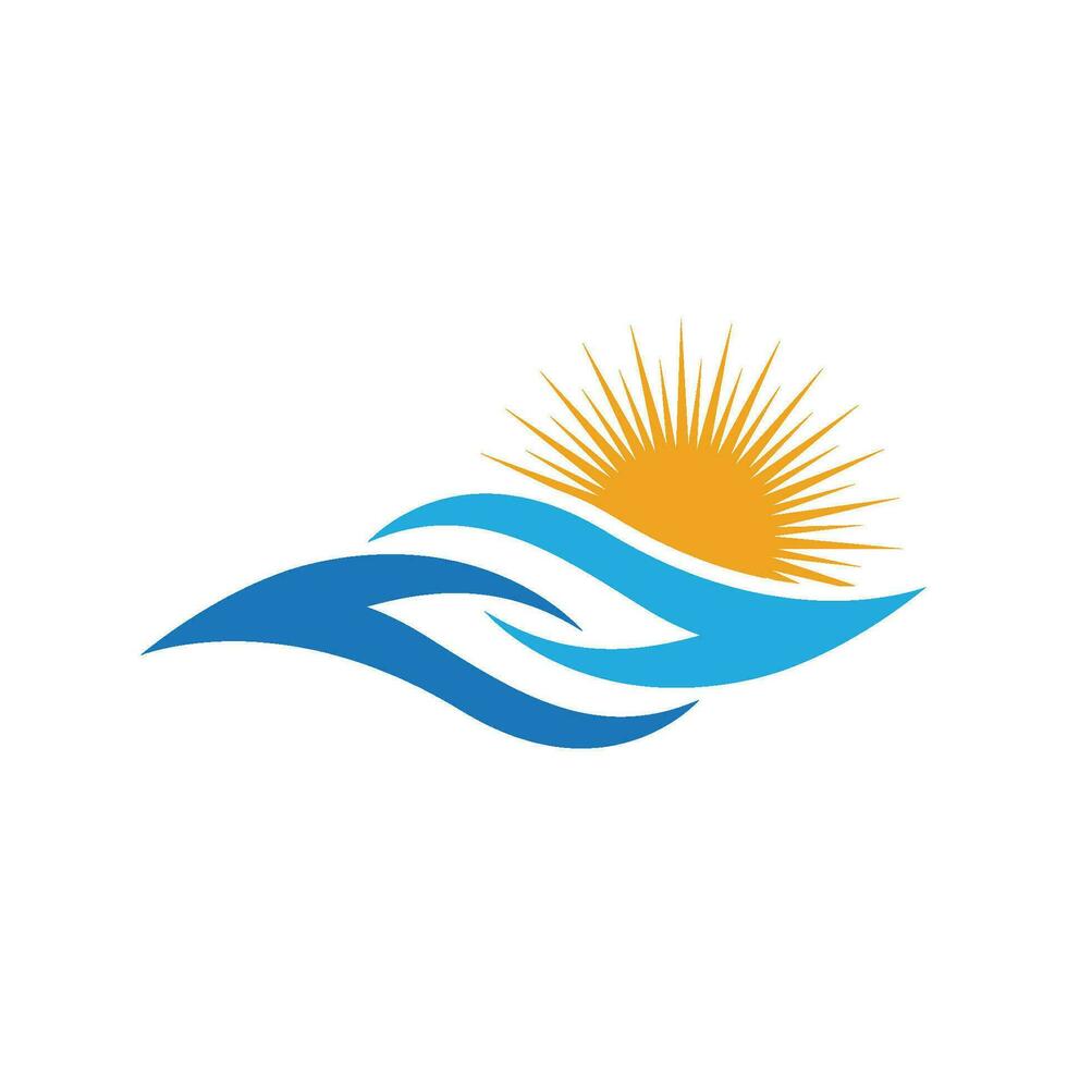 Water wave icon vector