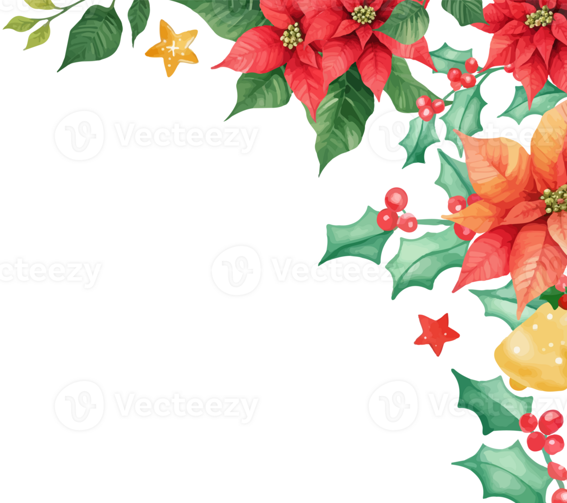 Christmas wreath with holly and berries png