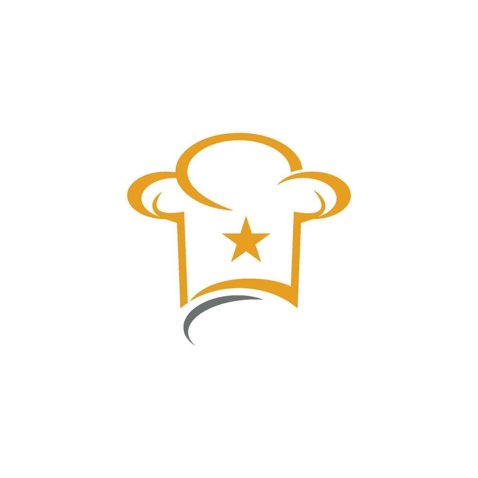 Hat chef logo template vector