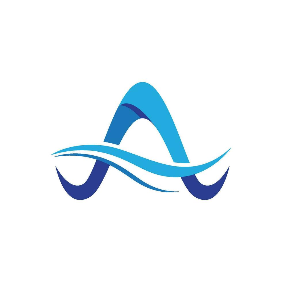 Water wave icon vector