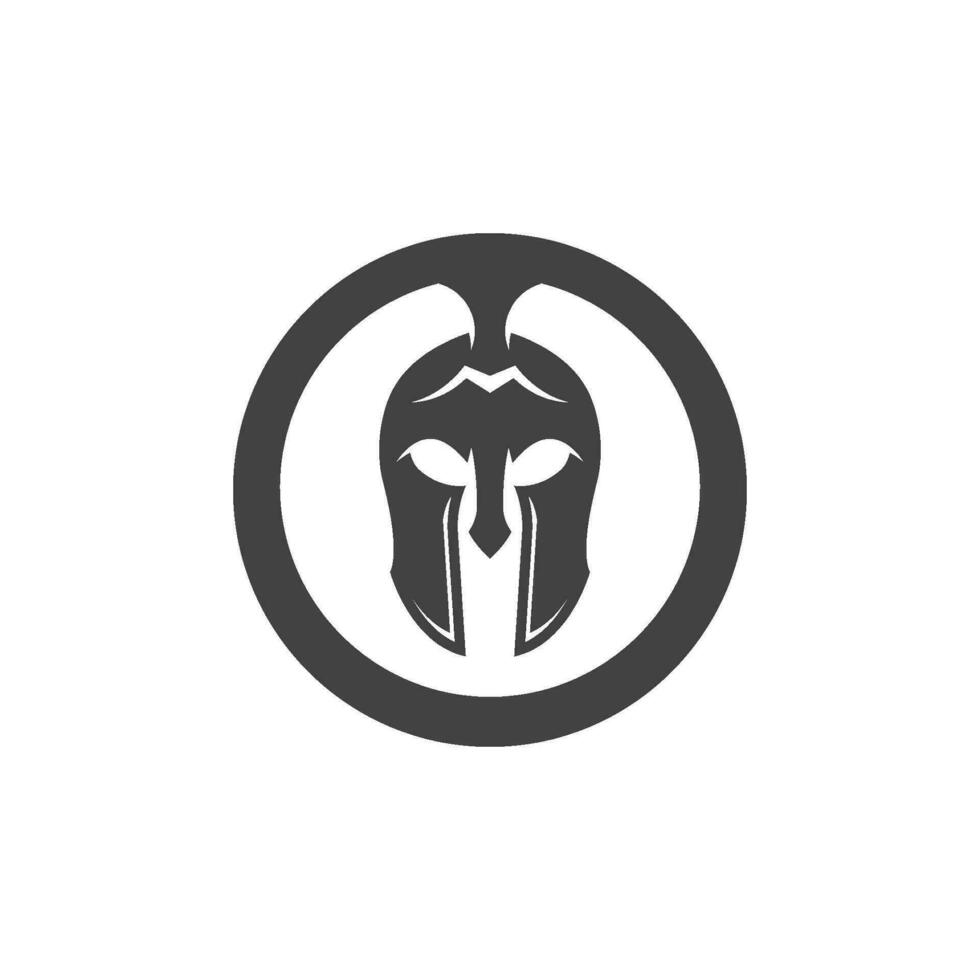 Spartan helmet logo template vector