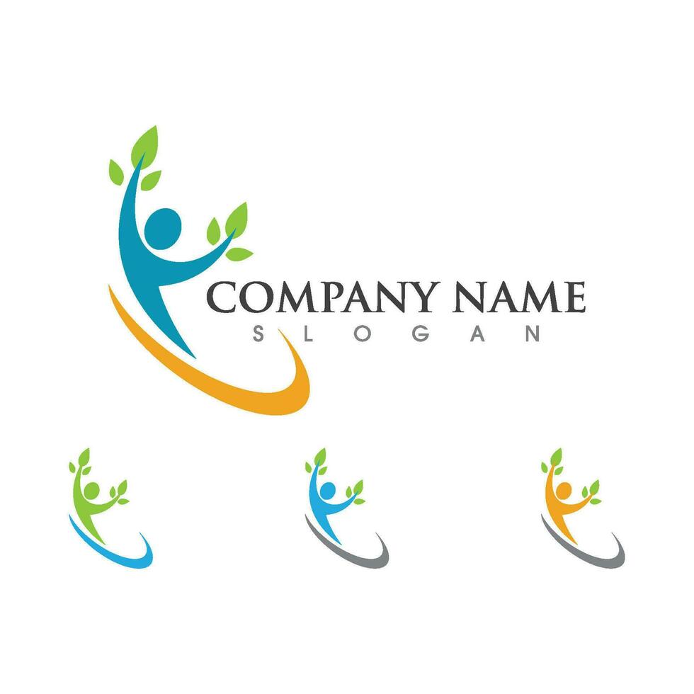 Human character logo sign vector