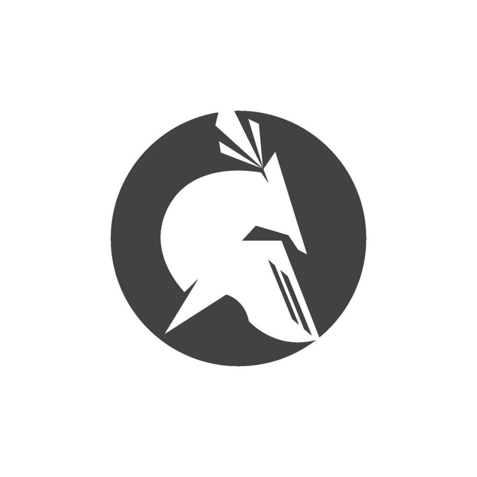 plantilla de logotipo de casco espartano vector