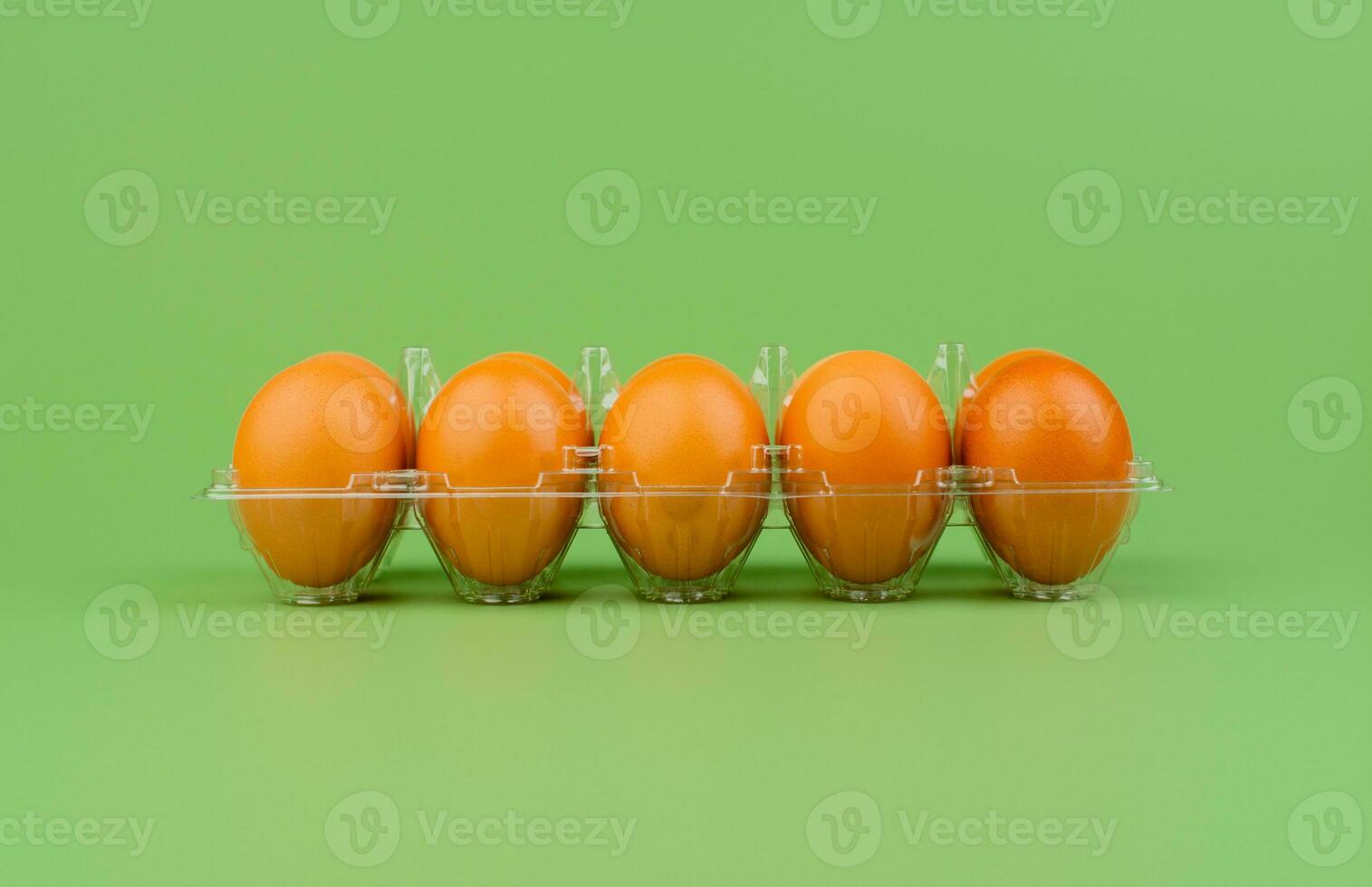 Chicken eggs arranged in egg casings. Brown eggs. Fresh breakfast eggs that are high in protein. animal egg shell photo