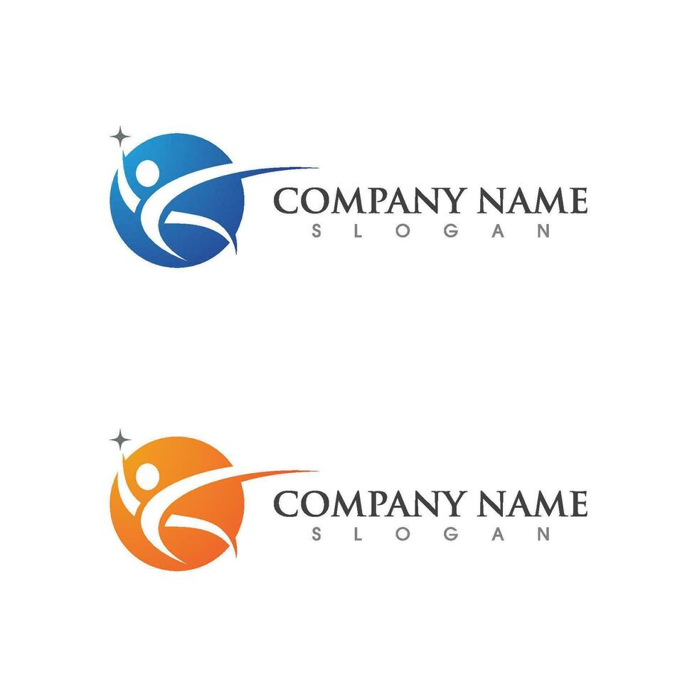 Human character logo sign vector