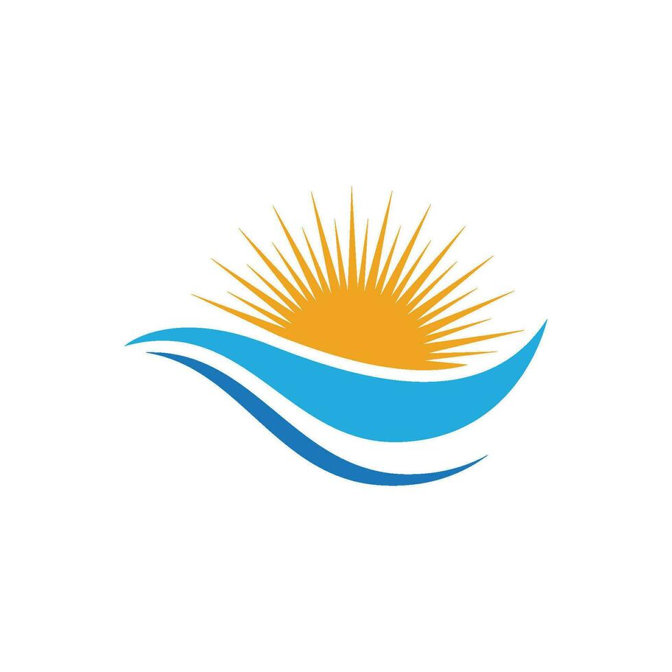 Water wave icon vector