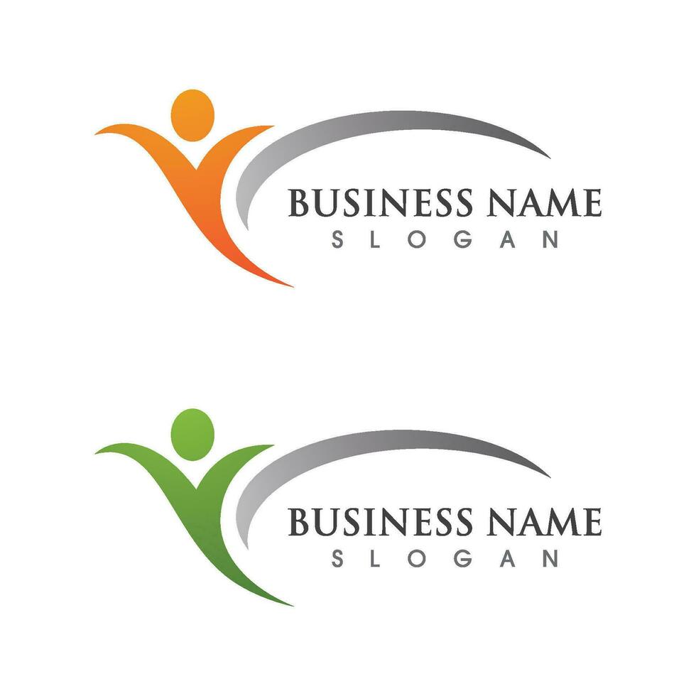 Human character logo sign vector