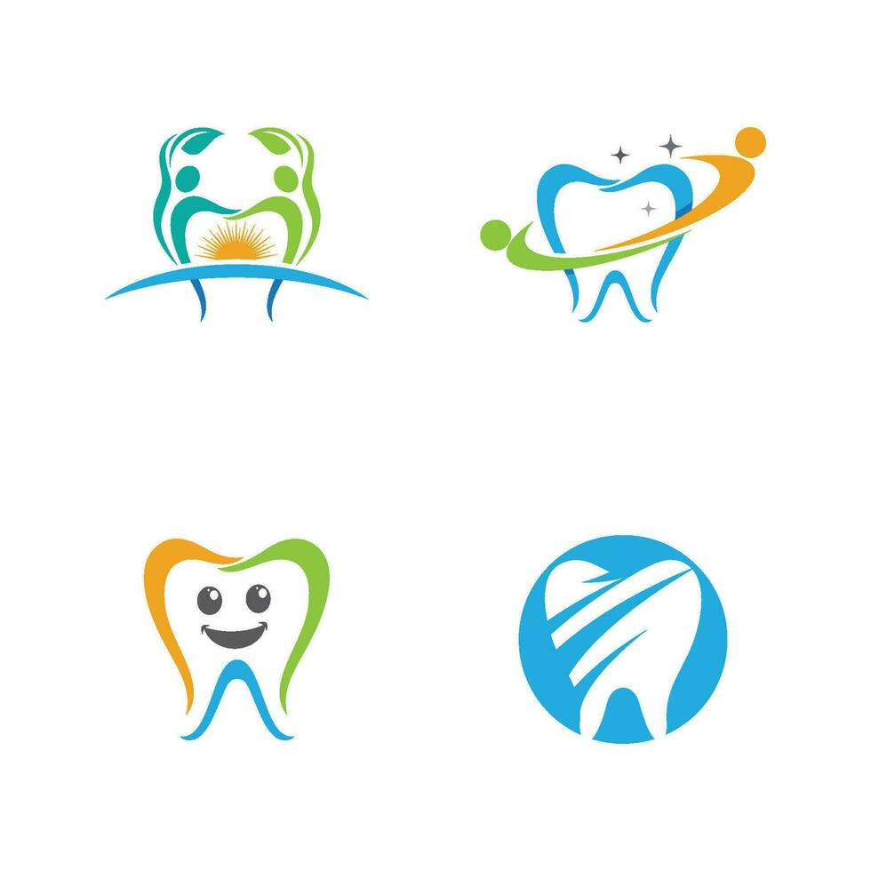 Ilustración de vector de plantilla de logotipo dental