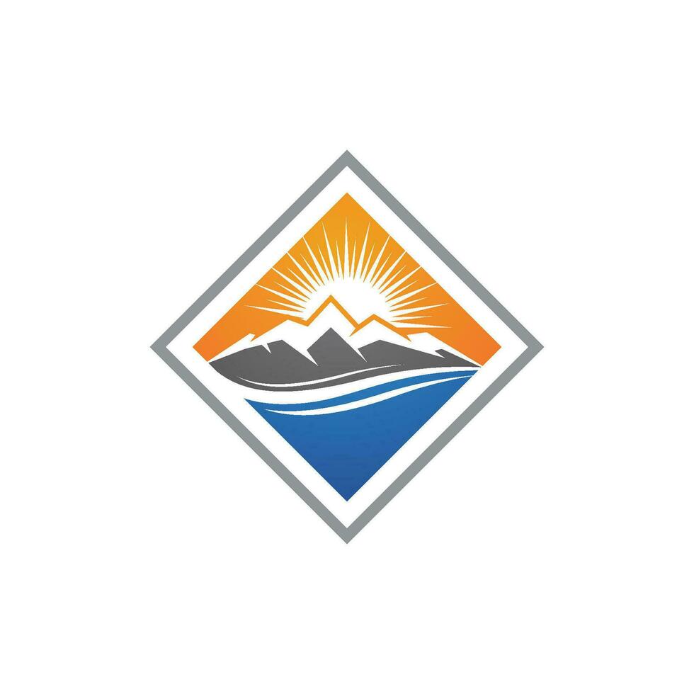 Mountain icon Logo vector