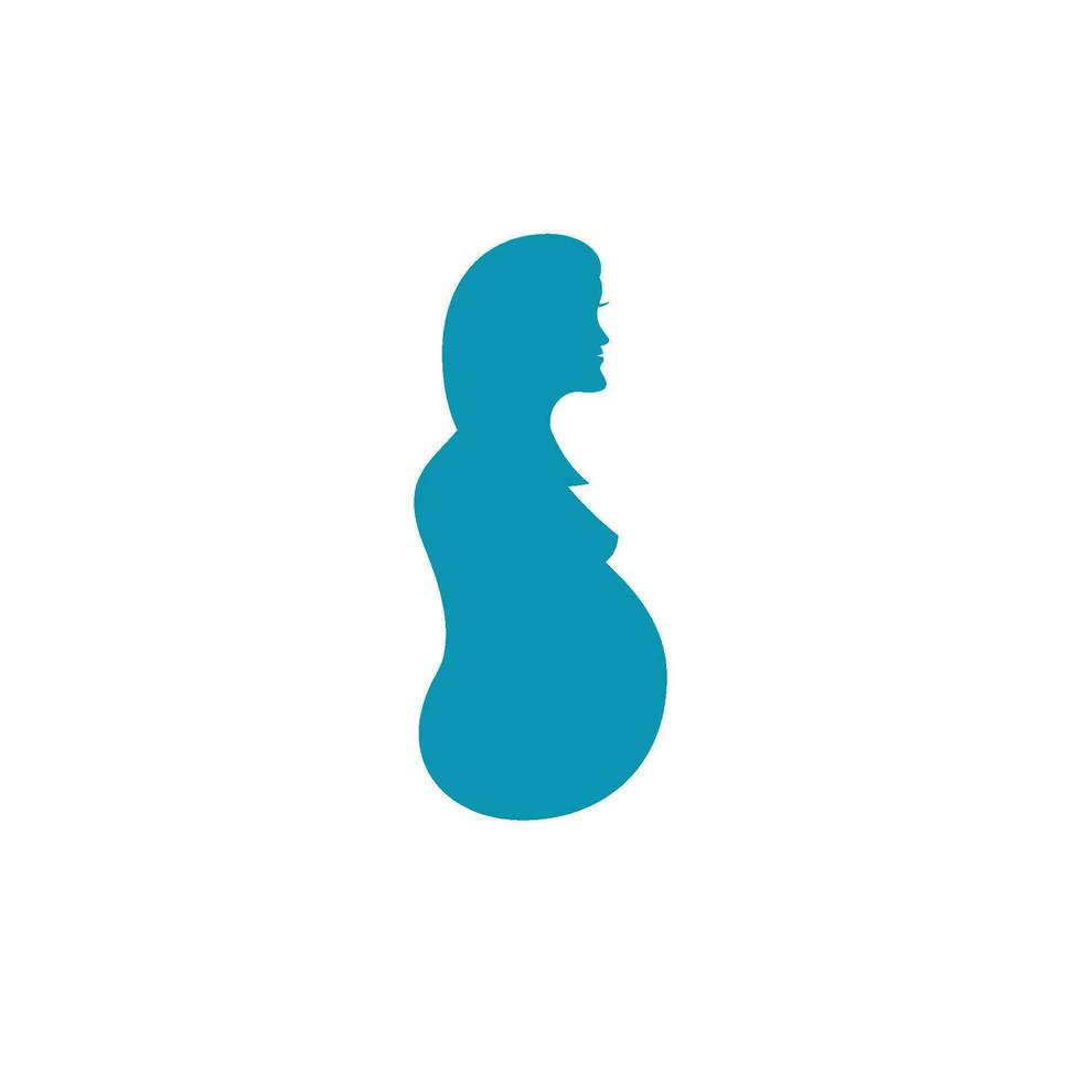 Pregnant template vector icon