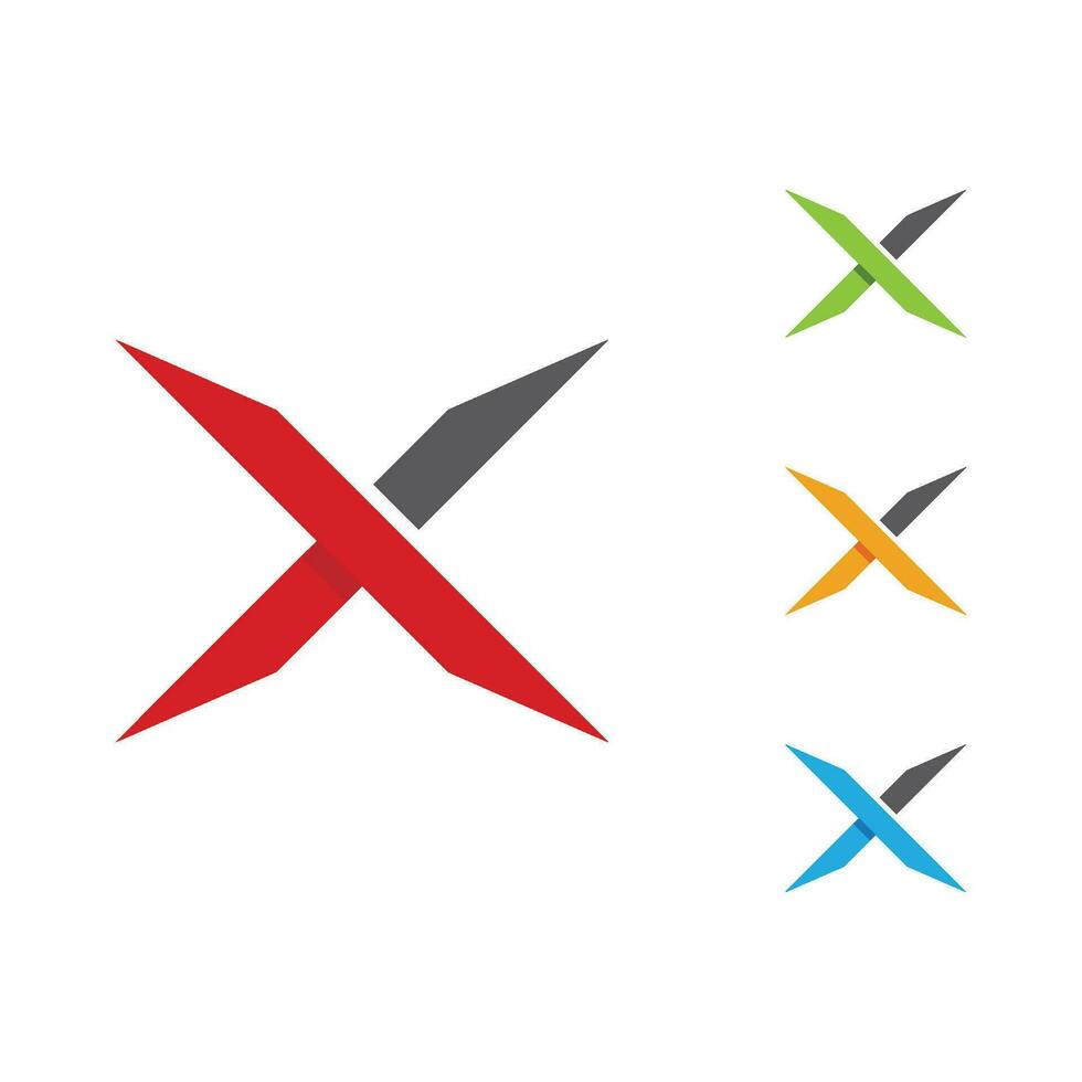 X Letter Logo Template vector icon