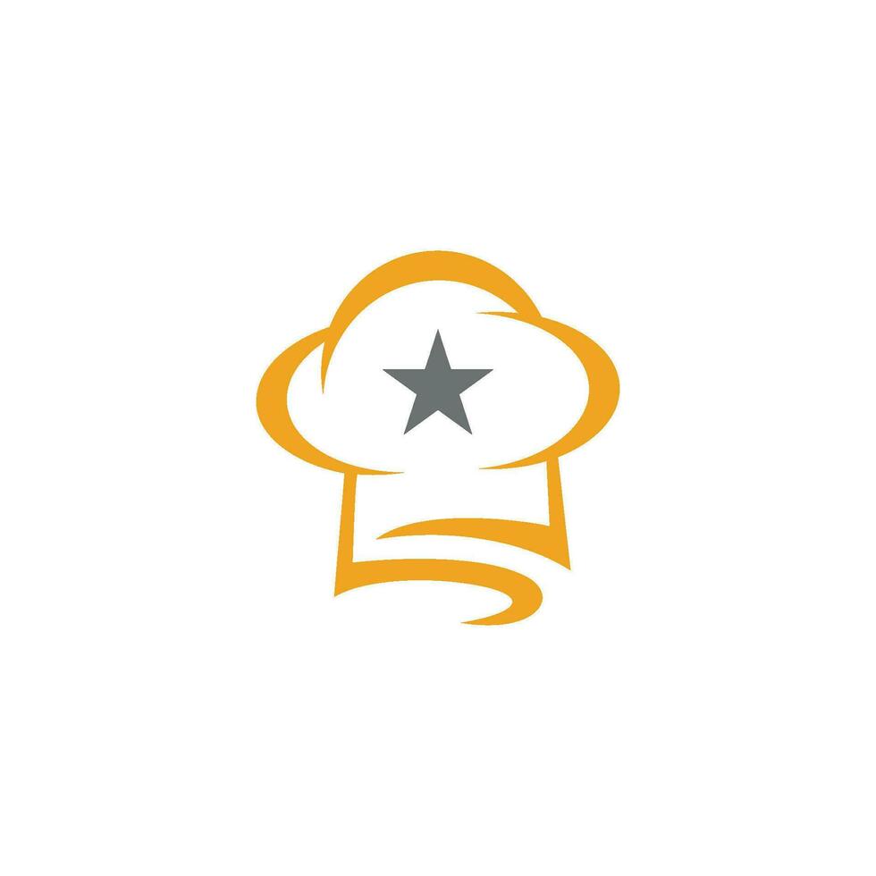 Hat chef logo template vector