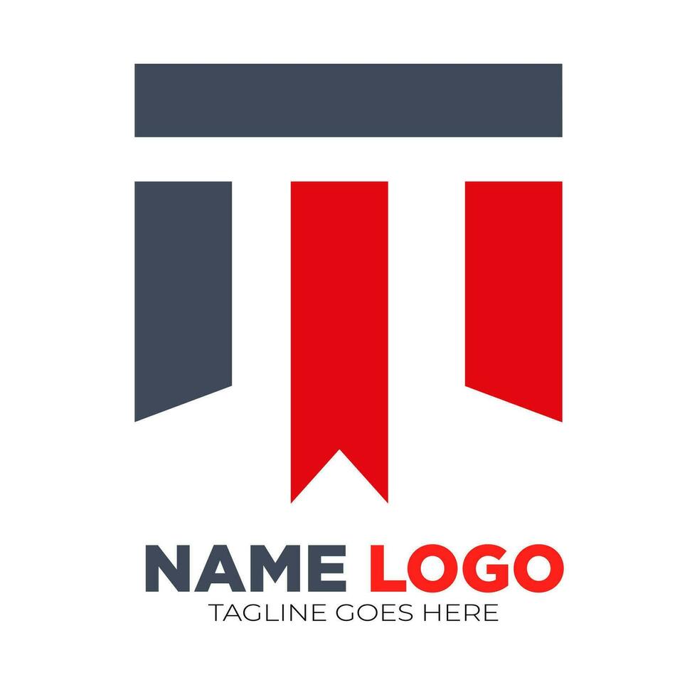 M T ALPHABET LOGO DESIGN vector