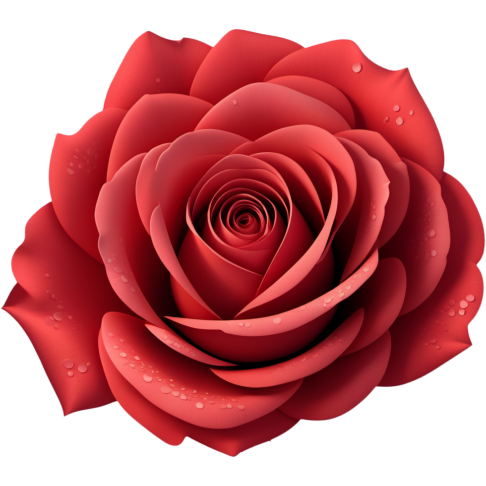 AI generated Red rose flowers wedding card. AI Generative png