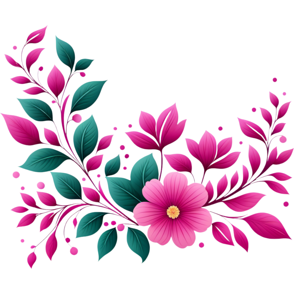 AI generated Beautiful Pink floral decoration. AI Generative png