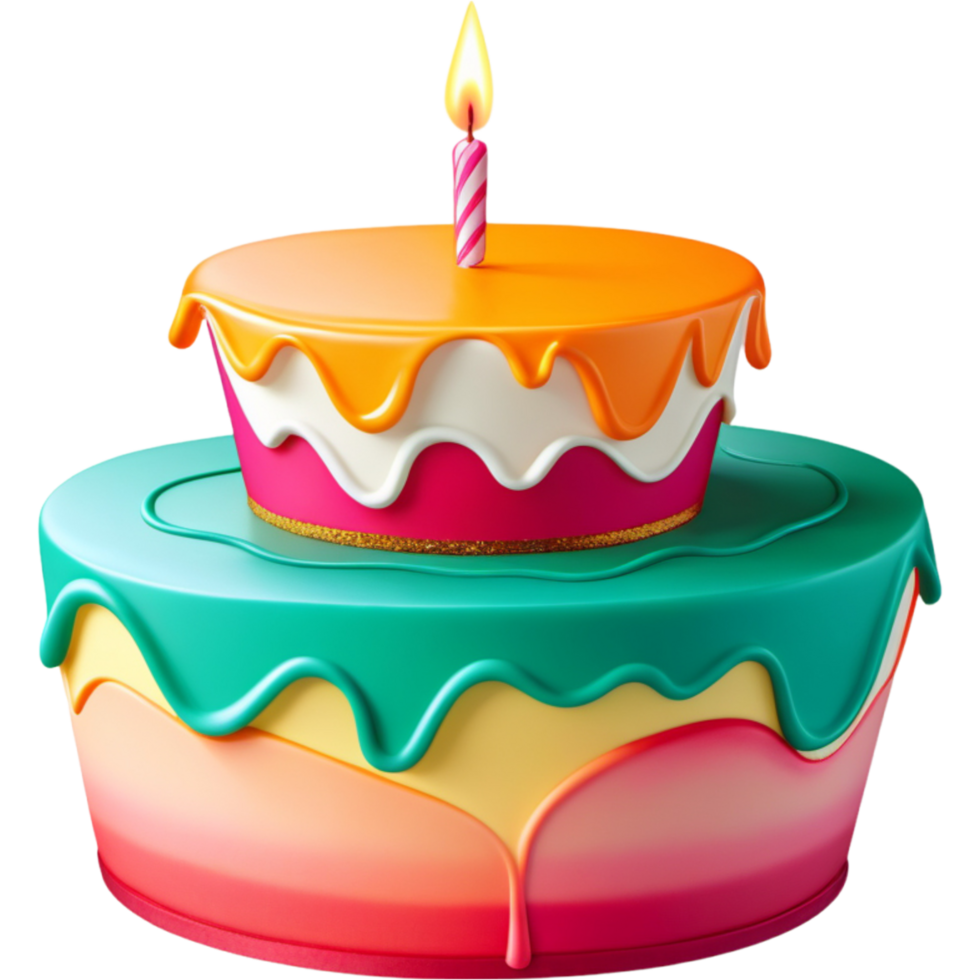 AI generated Tasty colorful cake. AI Generative png
