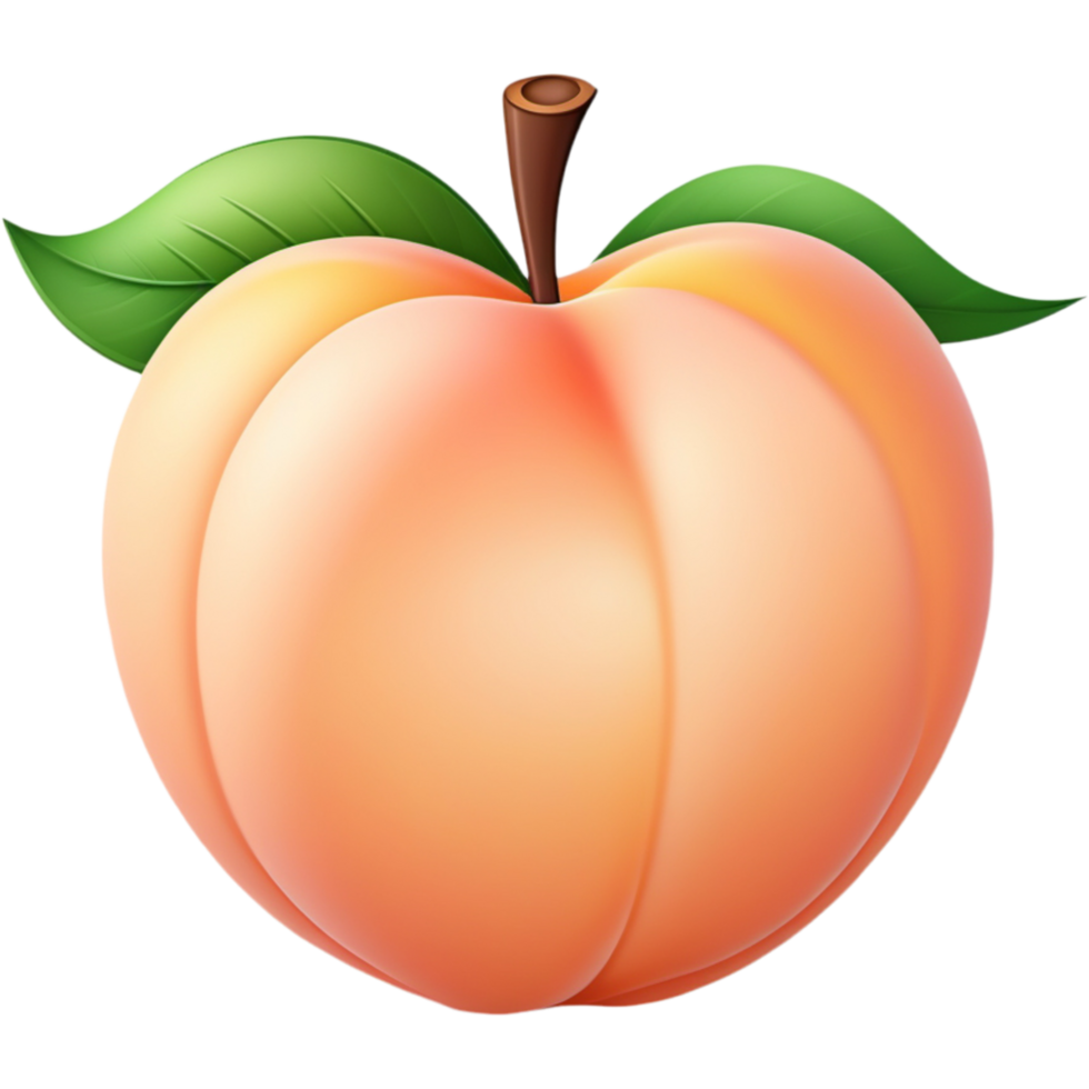 AI generated Cute peach cartoon. AI Generative png