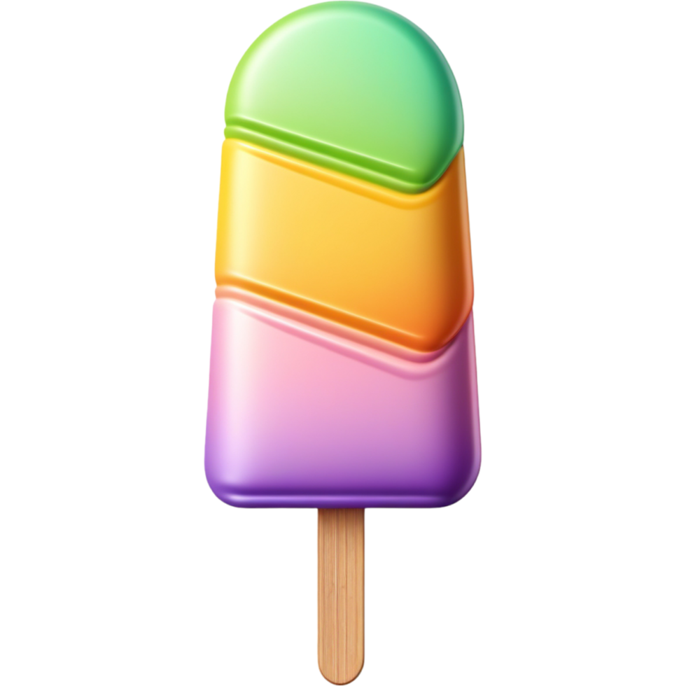 AI generated Colorful ice cream stick. AI Generative png