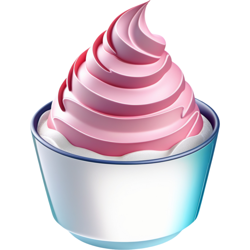 AI generated Realistic cup of ice cream. AI Generative png