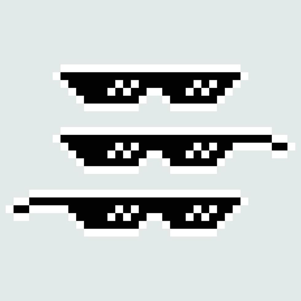 a pair of sunglasses with a pixelated design vector