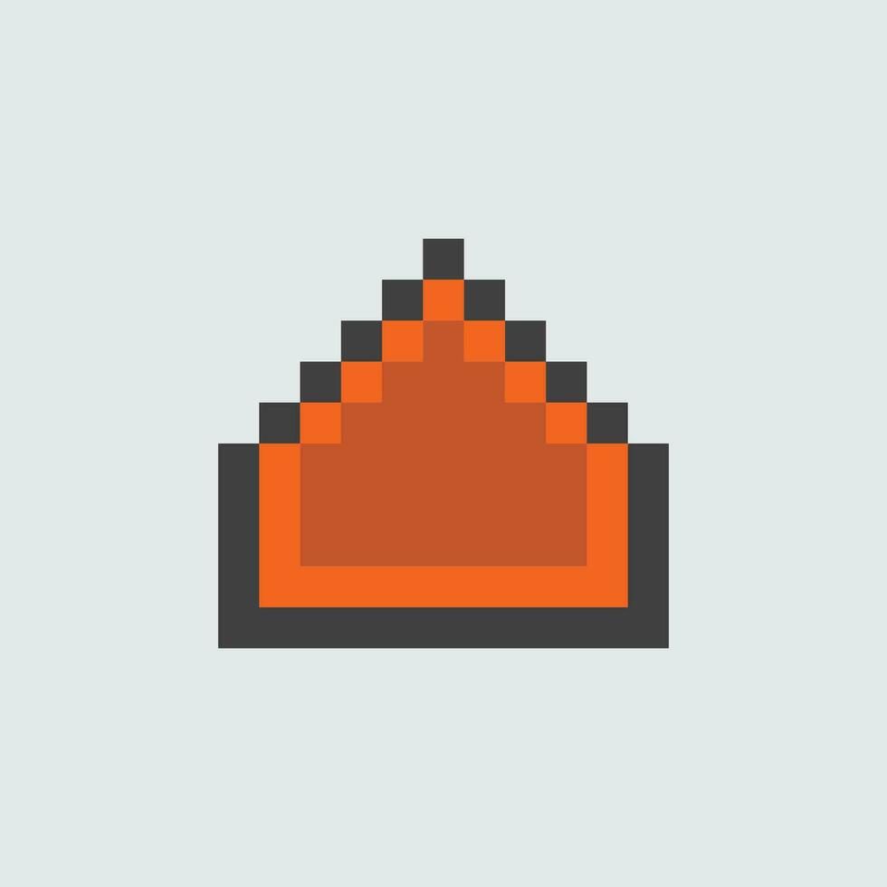 pixel art icon of a hat vector