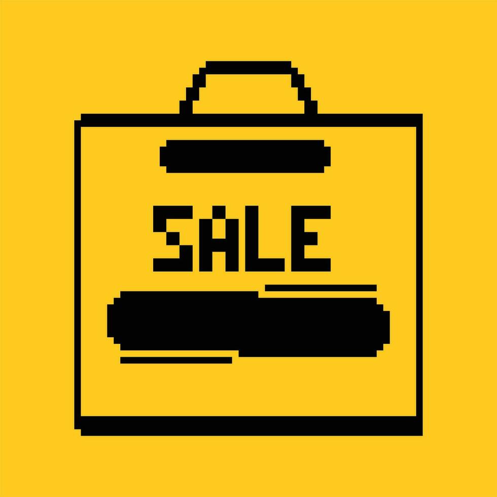 a yellow bag with the word sale on it vector