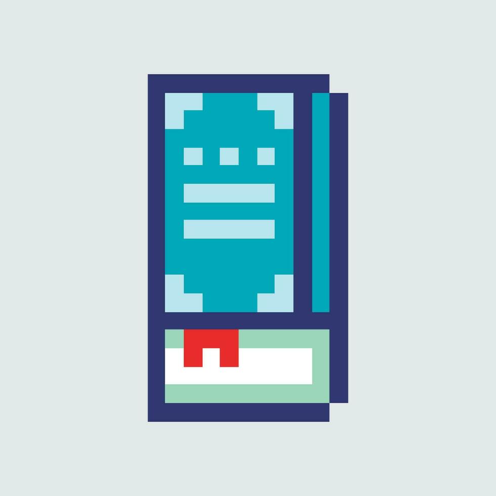 a pixel art icon of a computer screen vector