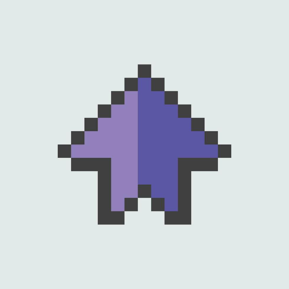 pixel art purple arrow icon vector