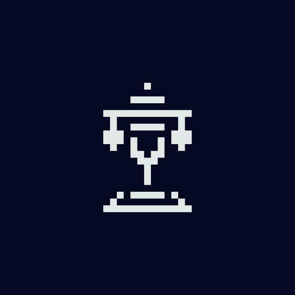 a pixelated icon of a cup on a table vector