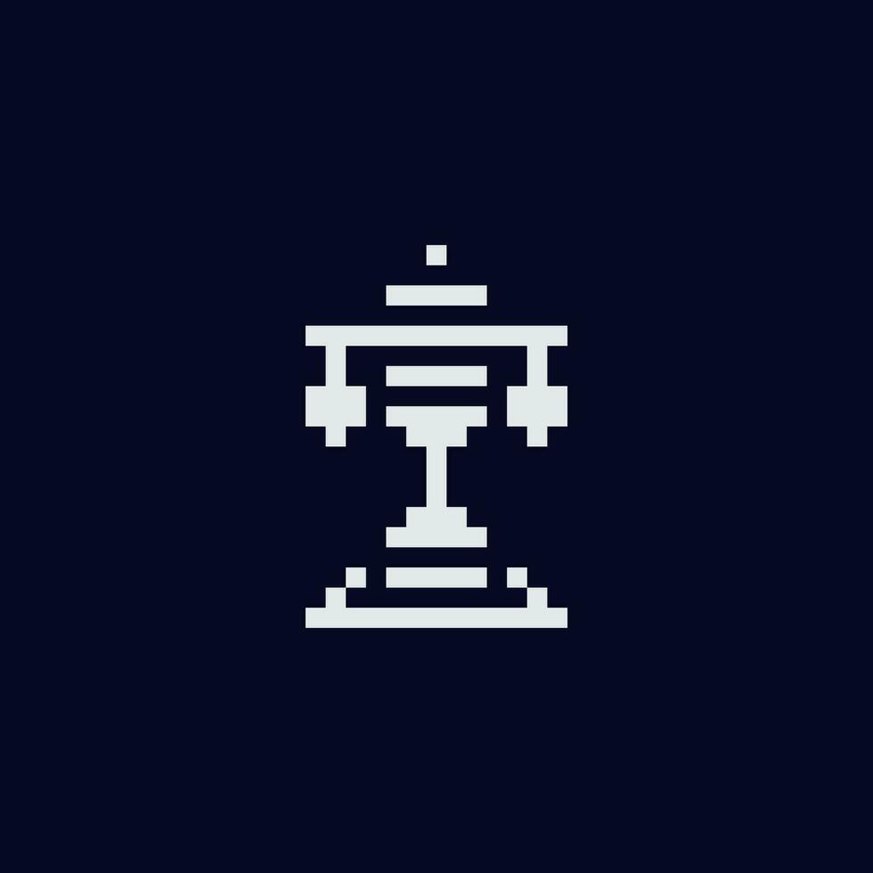 a pixelated illustration of a trophy vector