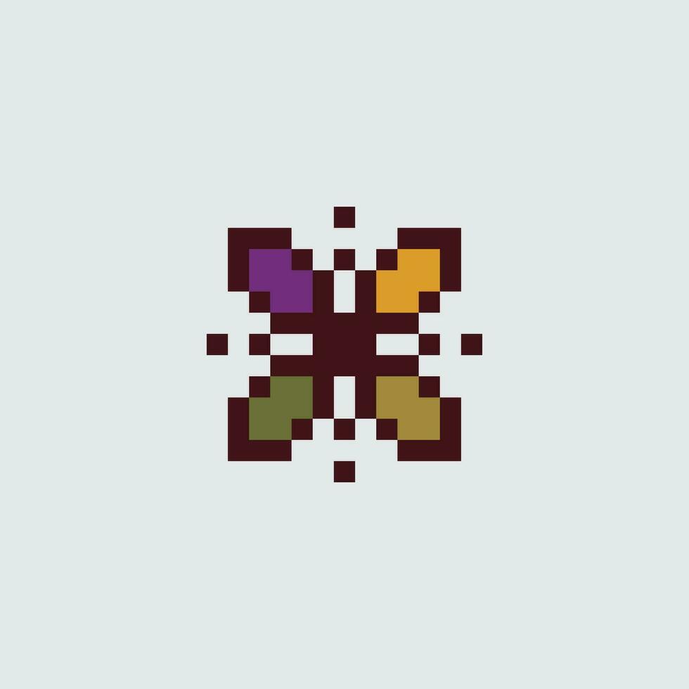 pixel art logo for a game vector