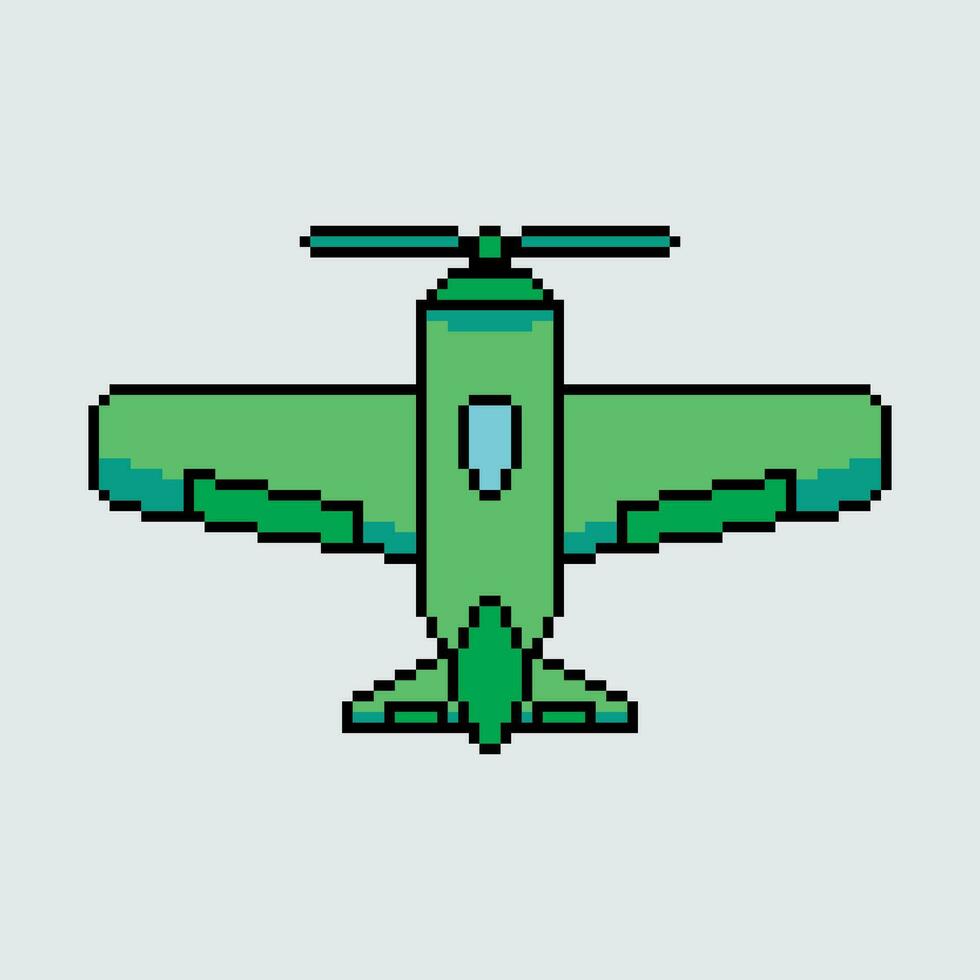 pixel art airplane vector illustration