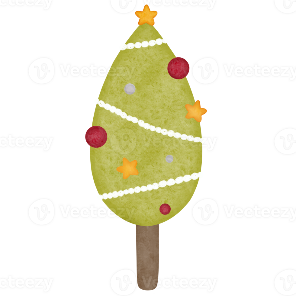 Oval Christmas Tree Illustration png