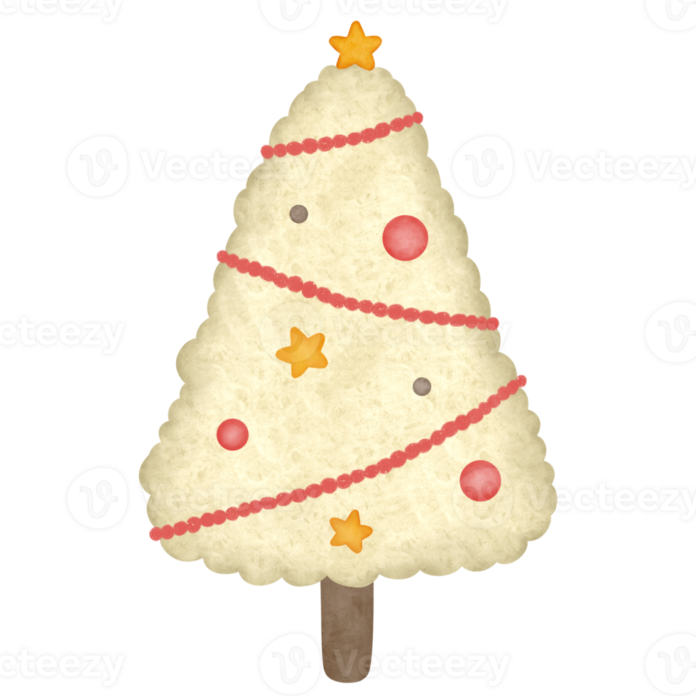 White Triangle Christmas Tree Illustration png