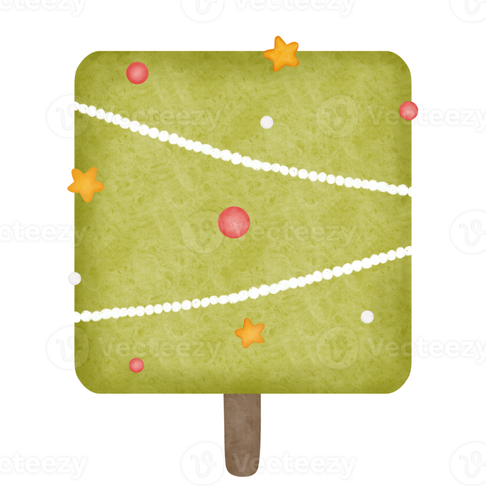 Square Shape Christmas Tree png