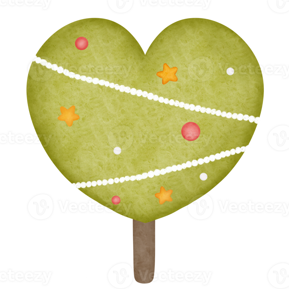 Heart Shape Christmas Tree png