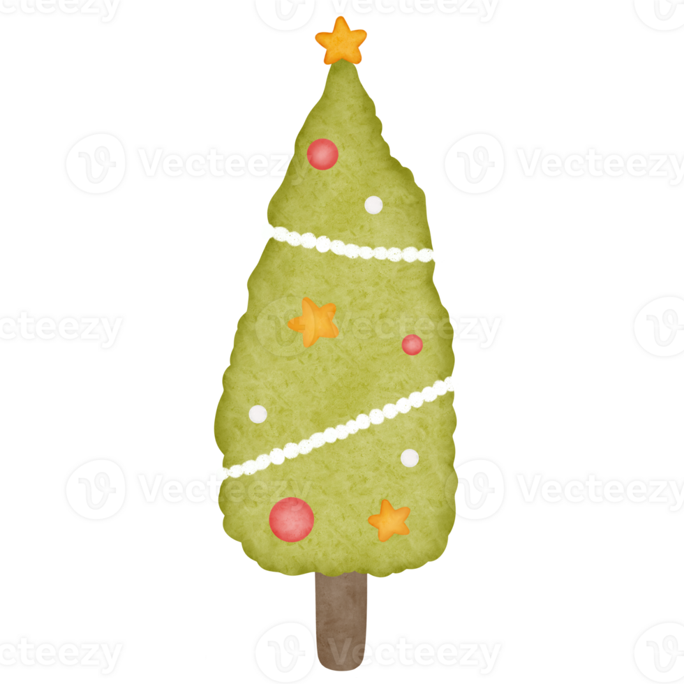 Christmas Tree Watercolor Illustration png