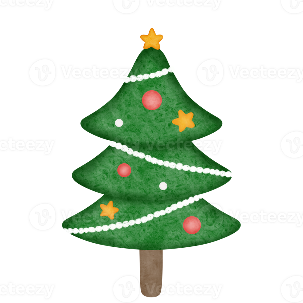 Christmas Tree Watercolor Illustration png