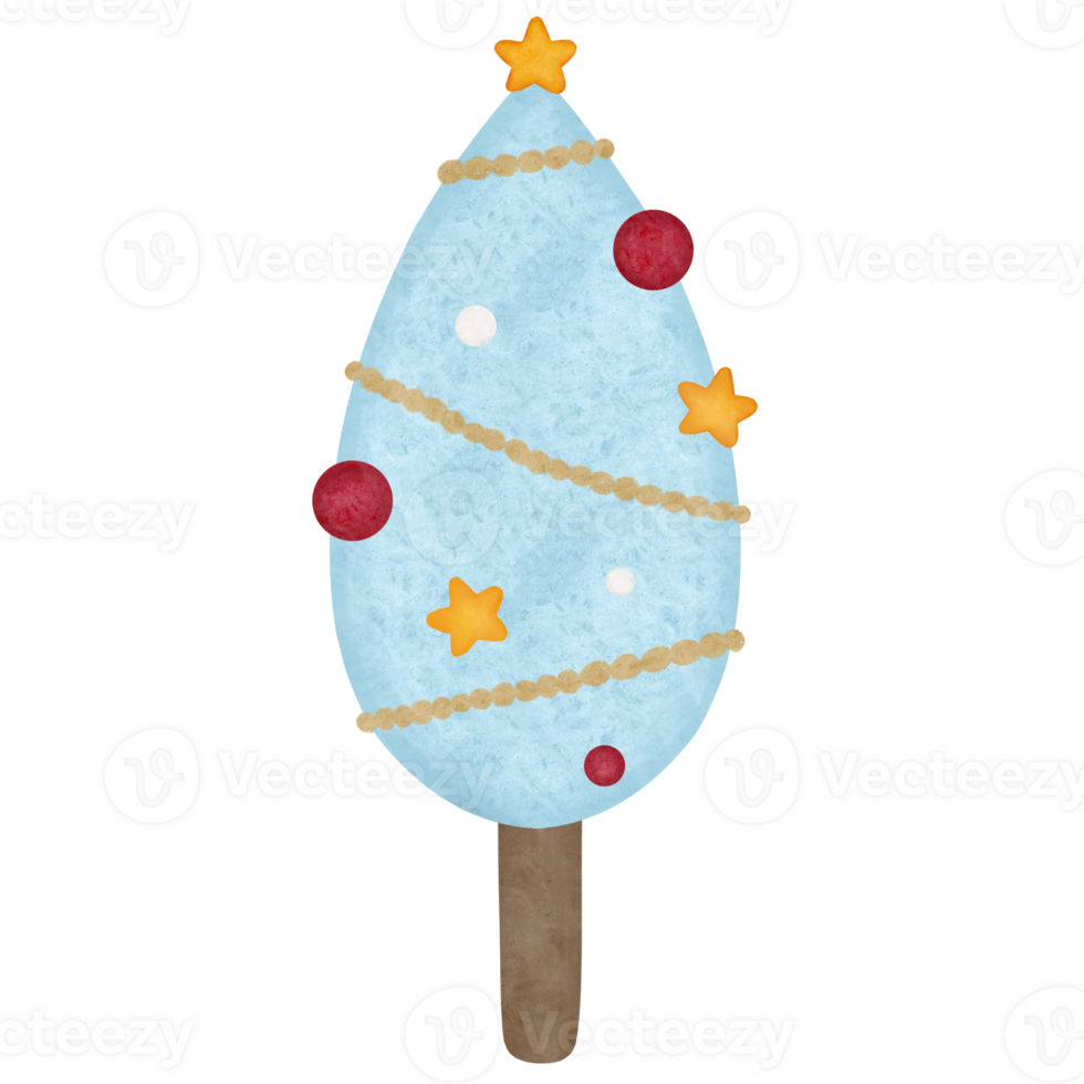 Oval Christmas Tree Illustration png