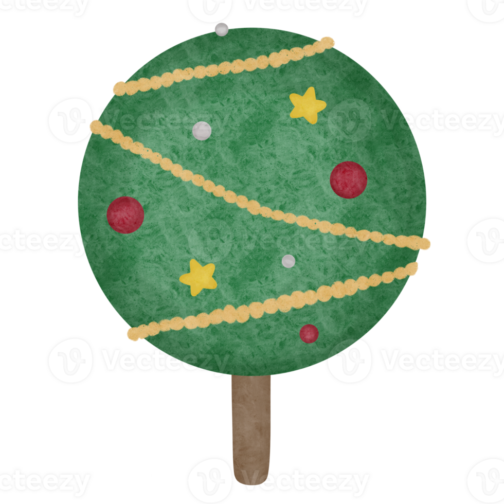 Circle Christmas Tree Illustration png