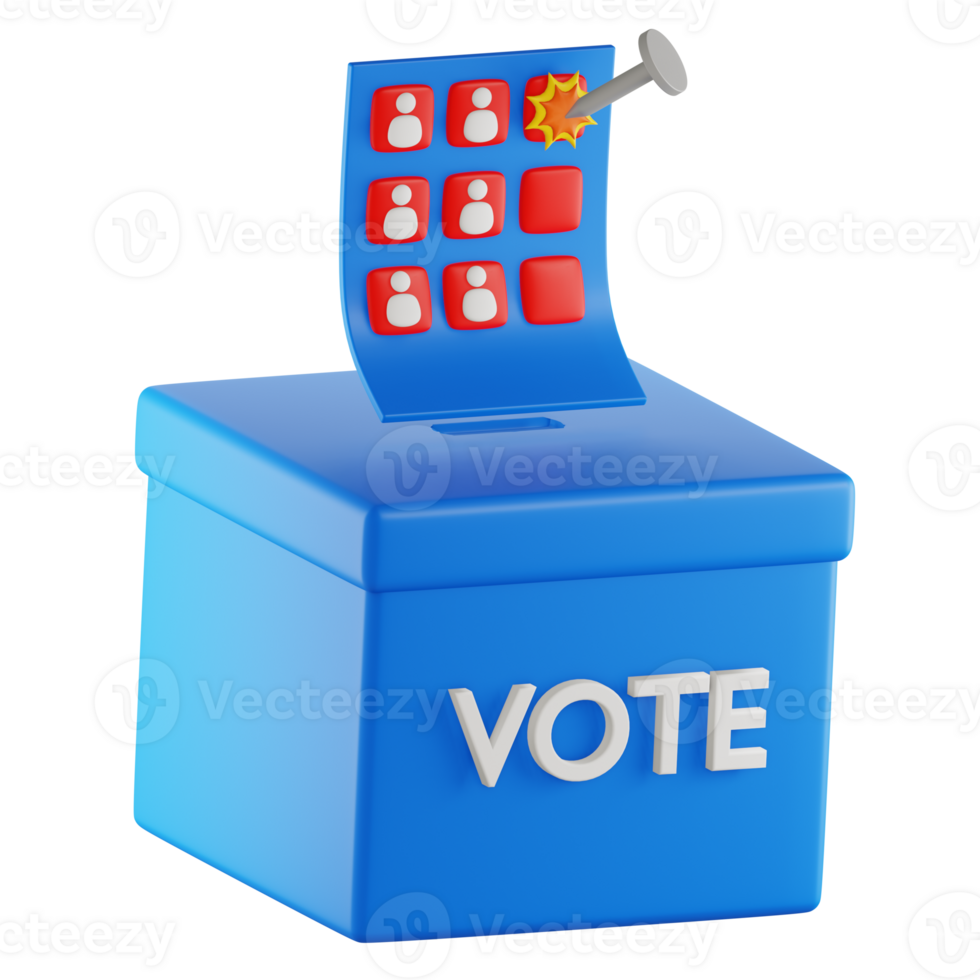 Vote Ballot 3D Icon png