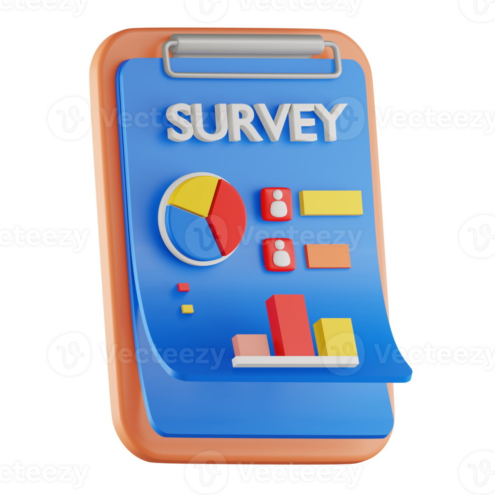 Survey Vote Ballot 3D Icon png