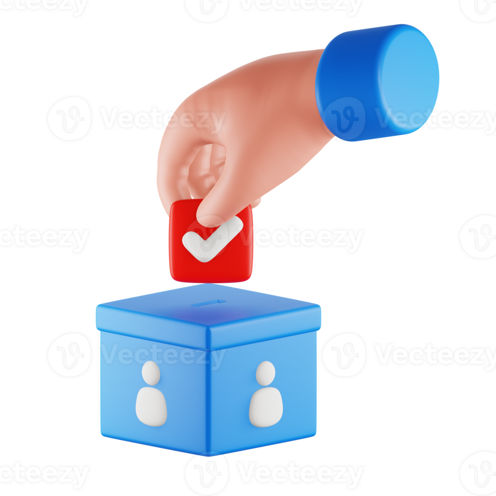 Vote Ballot 3D Icon png