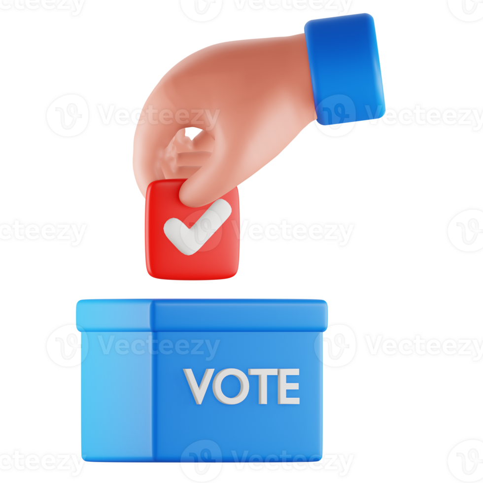 Vote Ballot 3D Icon png