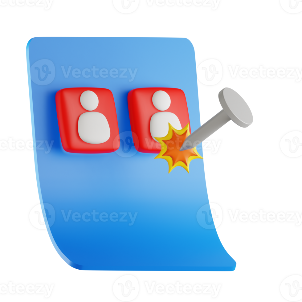 Nail Vote Ballot 3D Icon png
