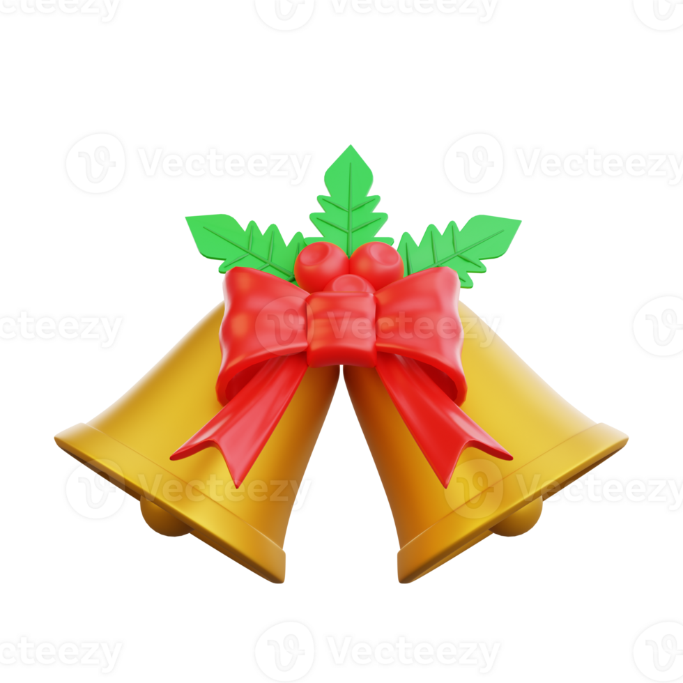 3d Illustration von ein Weihnachten Glocke Symbol png