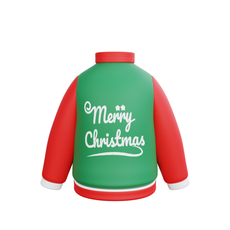 3D illustration of a Christmas sweater icon png