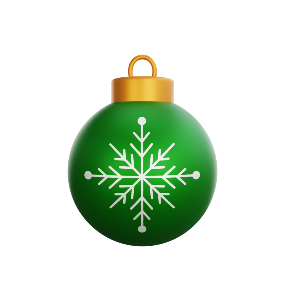 3D illustration of a Christmas ball icon png