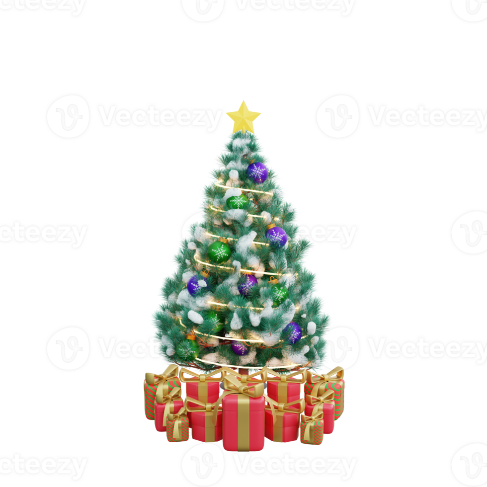 3D illustration of a festive Christmas scene decoration png