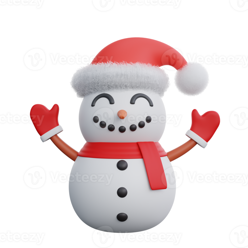 3d Illustration von ein Weihnachten Schneemann Symbol png